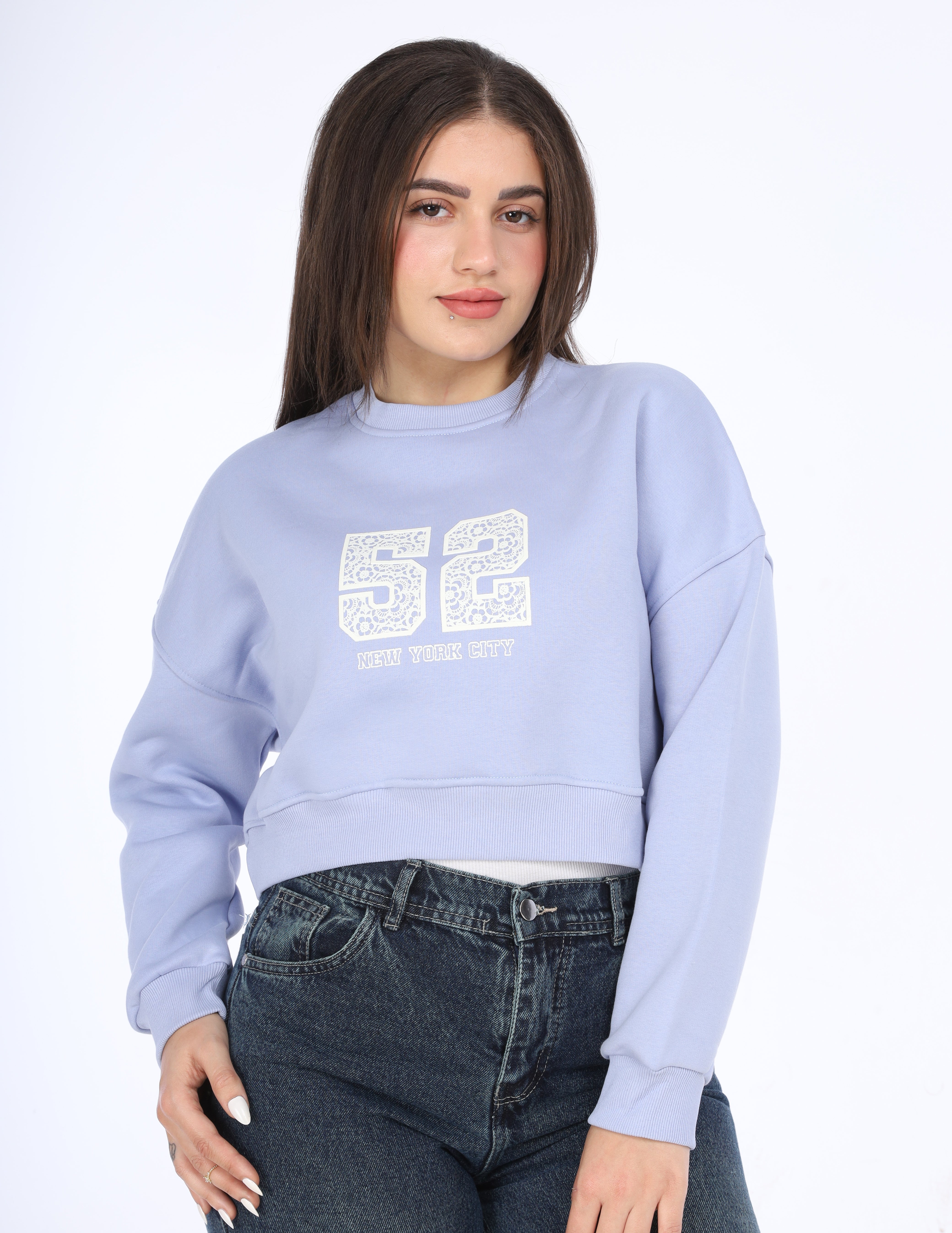 Cozy Cropped Sweatshirt w17018622