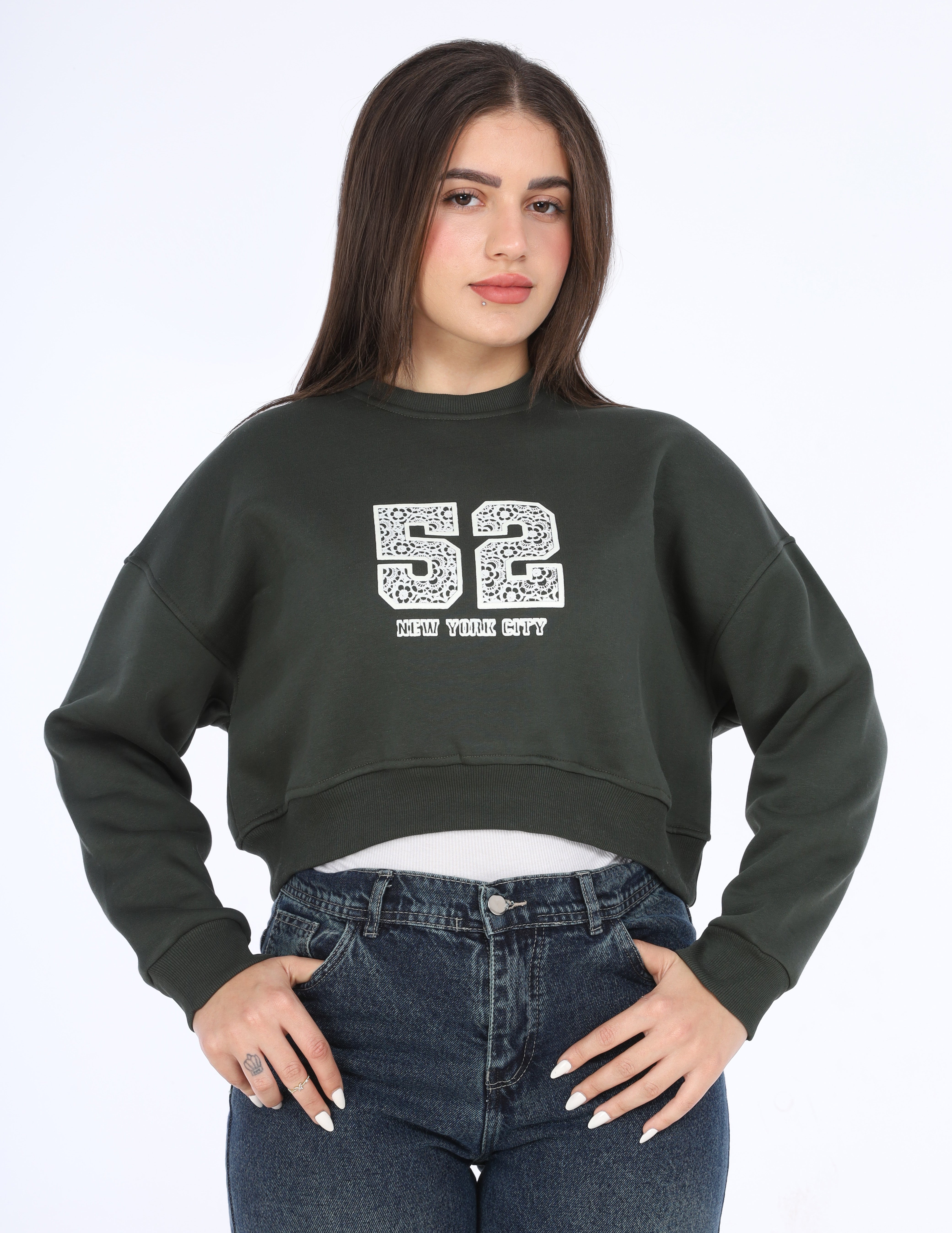 Cozy Cropped Sweatshirt w17018622