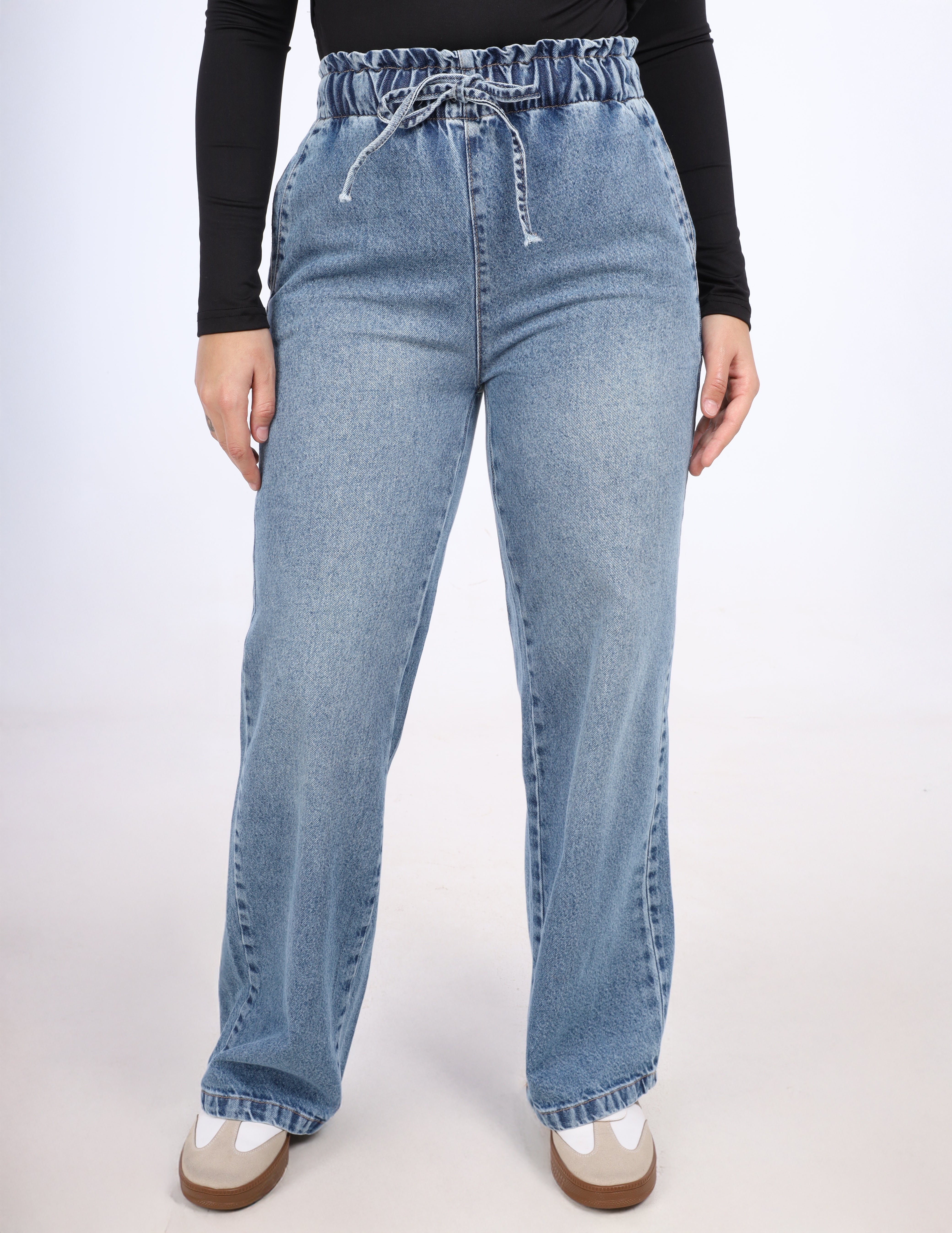 Elastic Waist Jeans w17062094