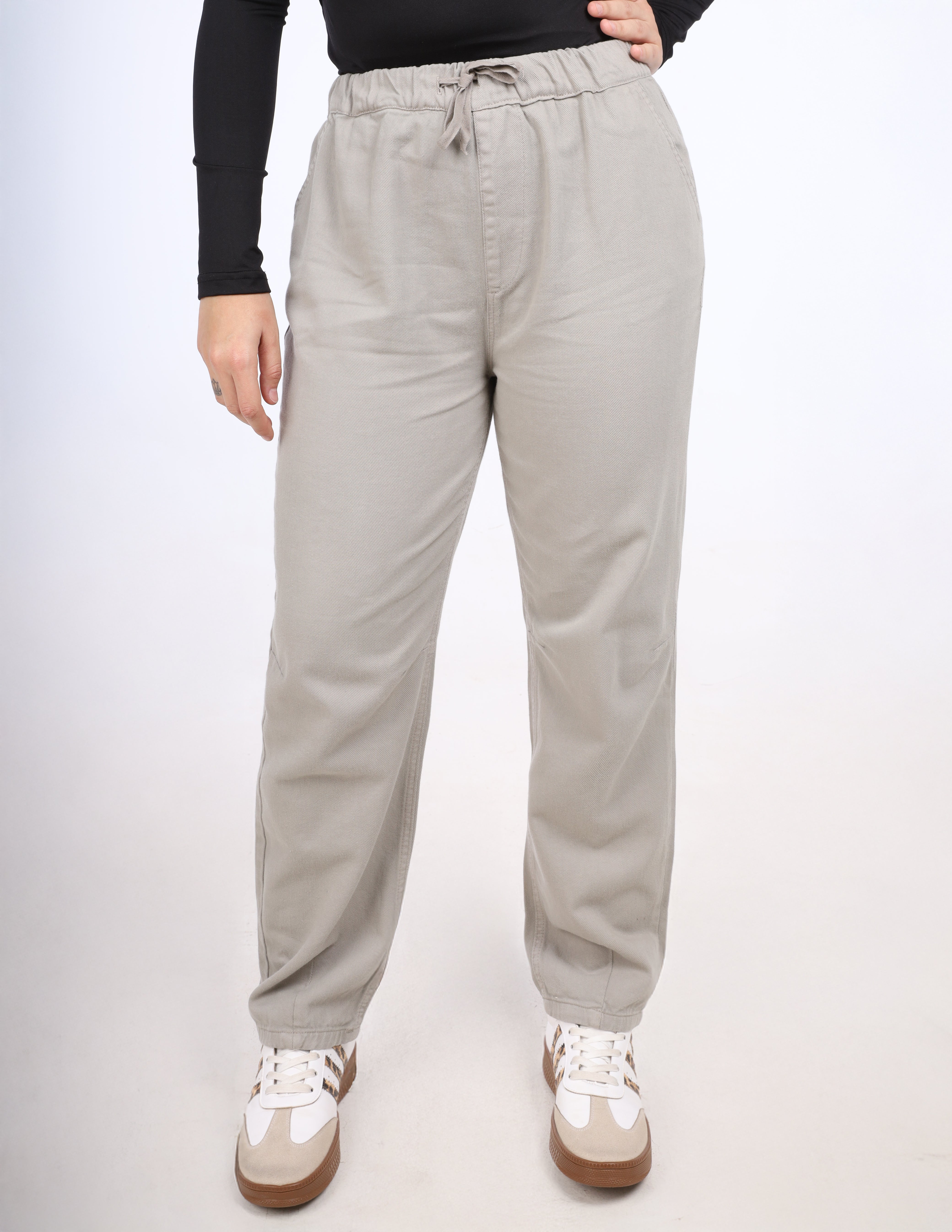 Mint Regular Fit Pants with Elastic Waist w1706771