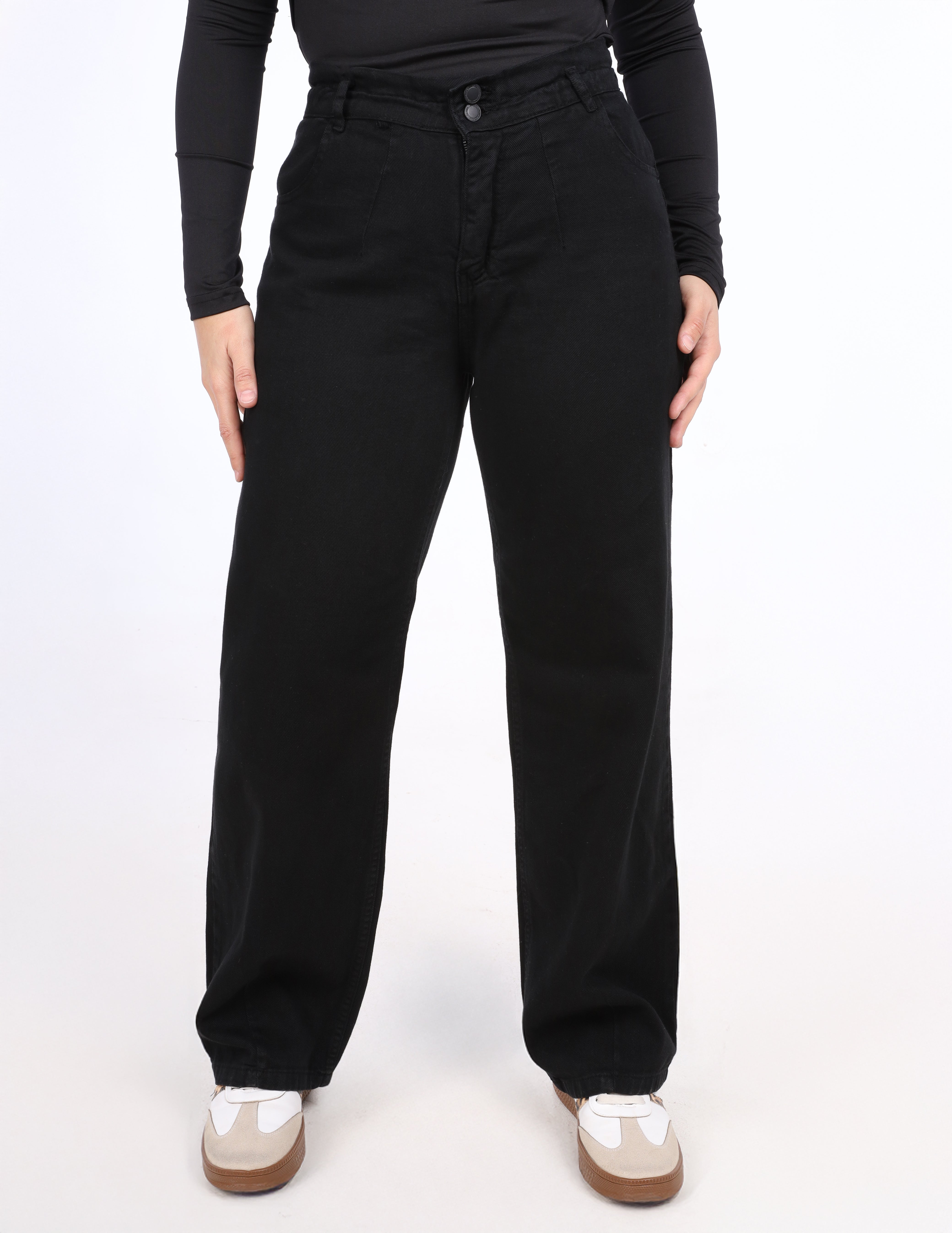 High-Waisted Straight-Leg Trousers w1706779