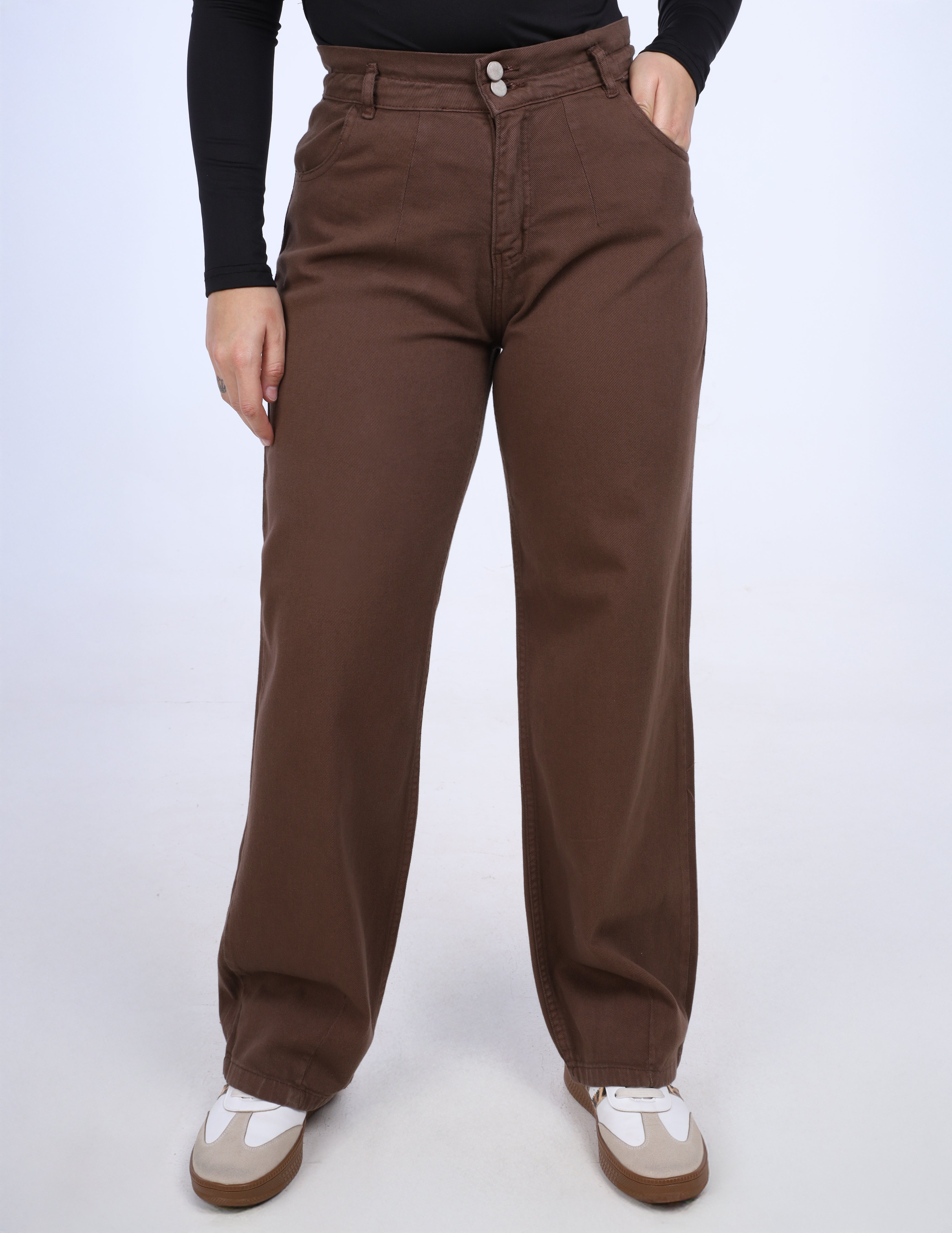 High-Waisted Straight-Leg Trousers w1706780