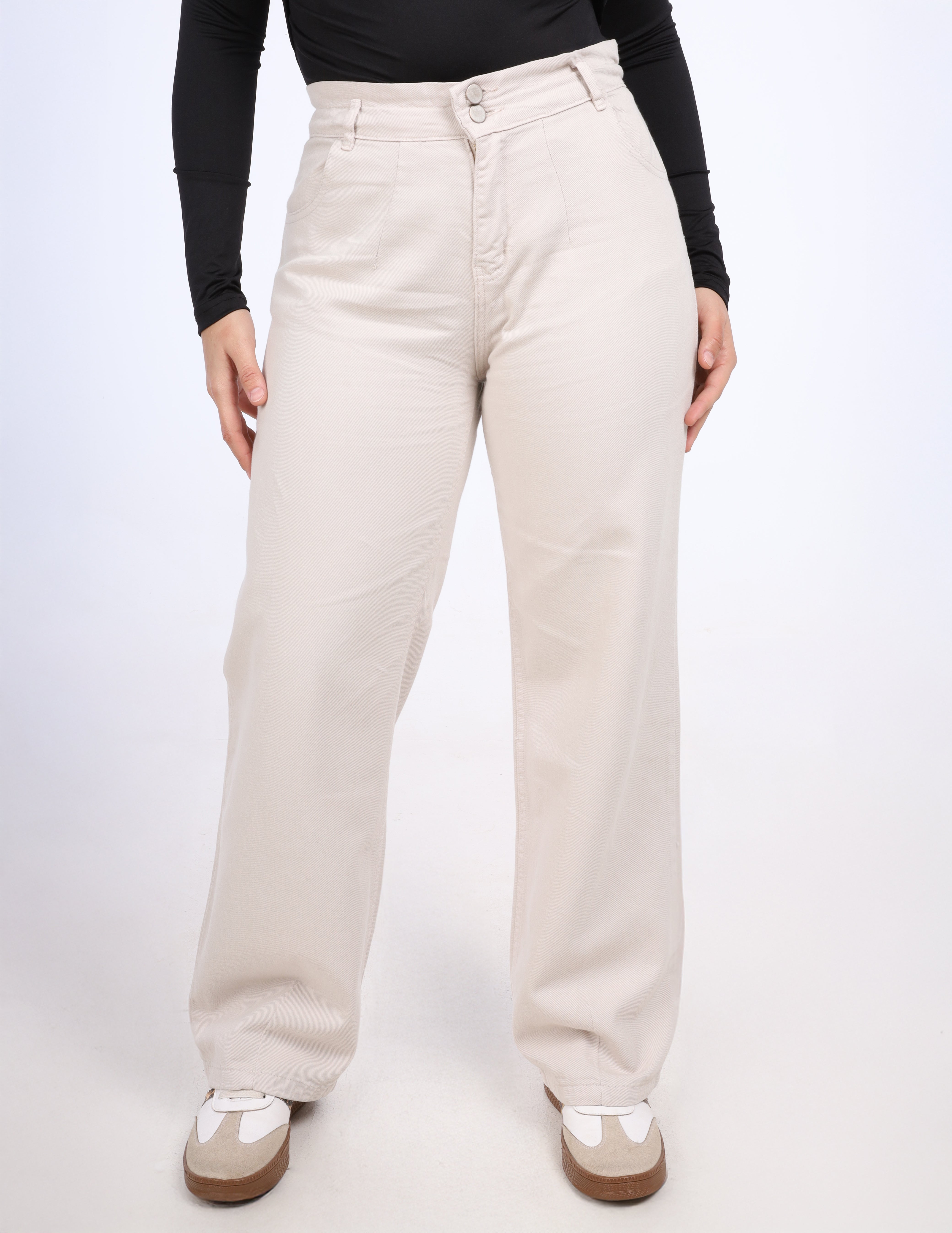 High-Waisted Straight-Leg Trousers w1706781