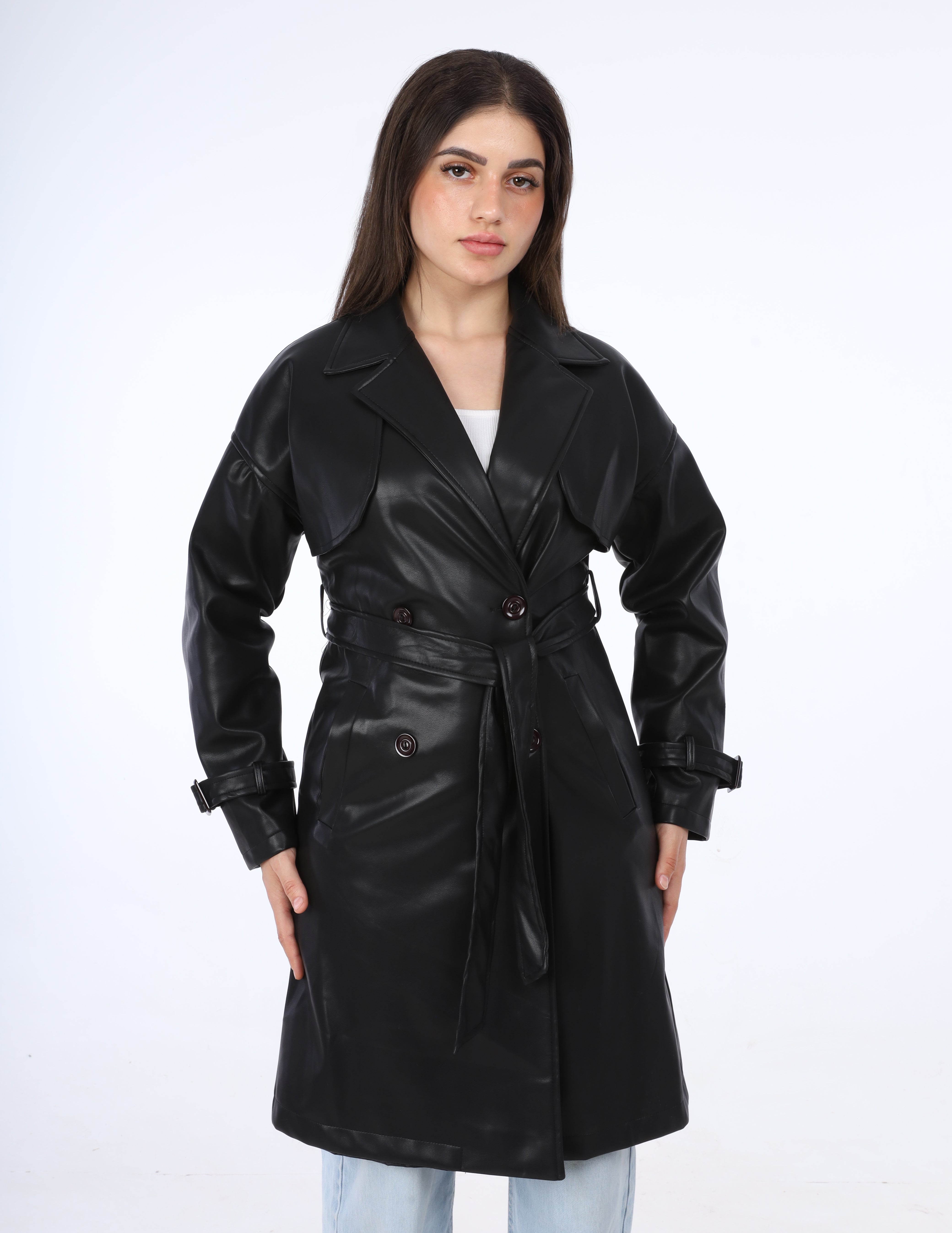 Classic Leather Coat w1709555