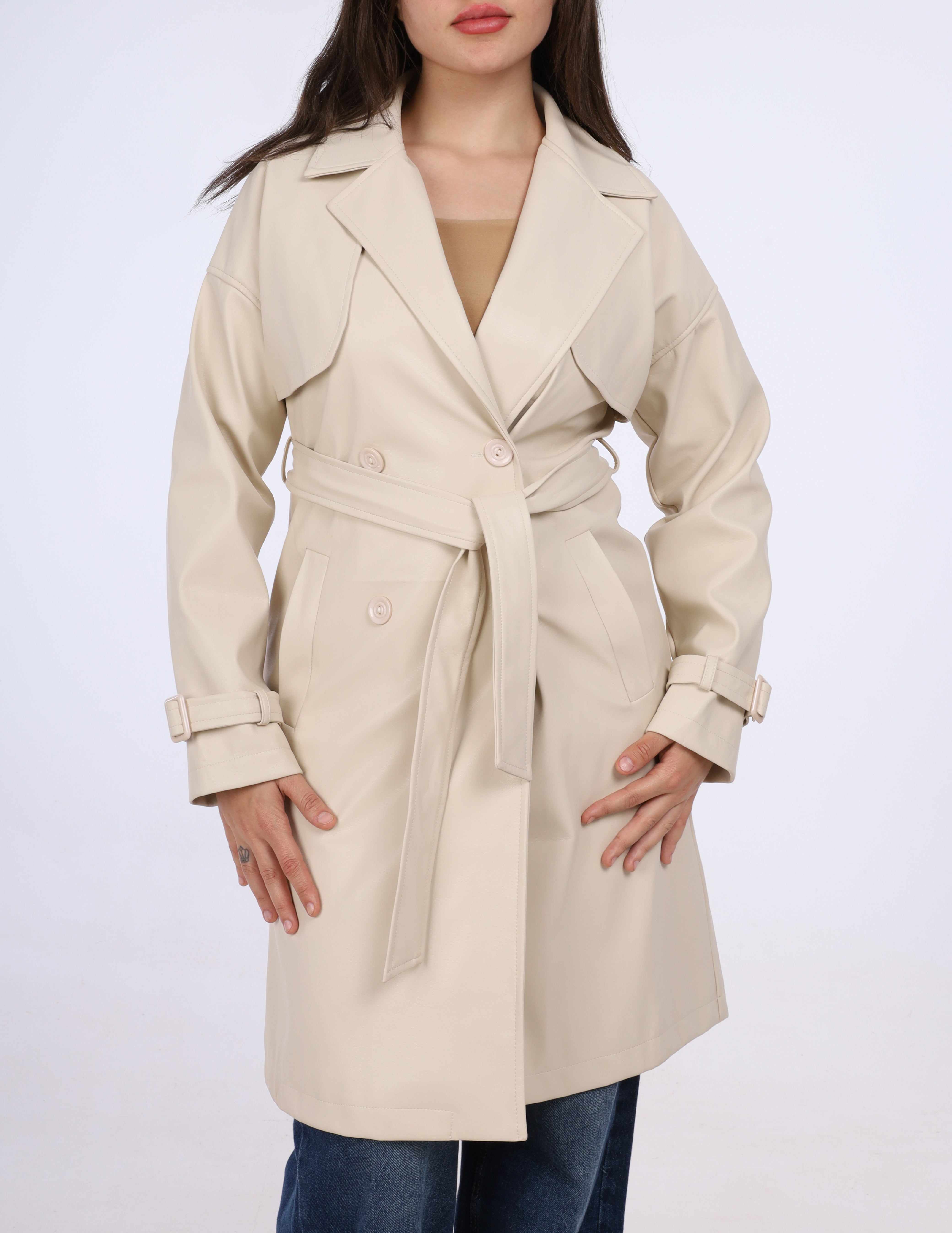 Classic Leather Coat w1709555