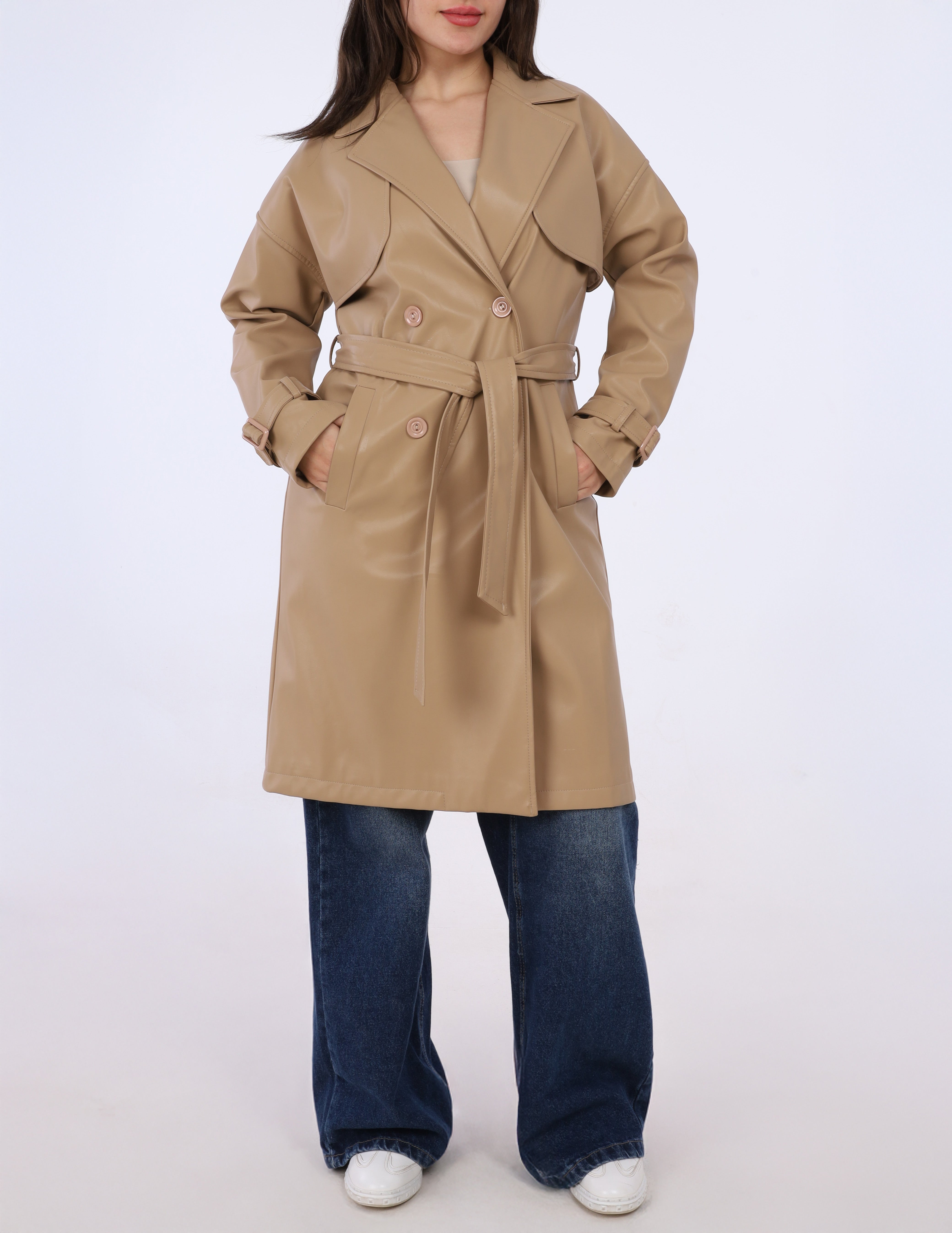 Classic Leather Coat w1709555