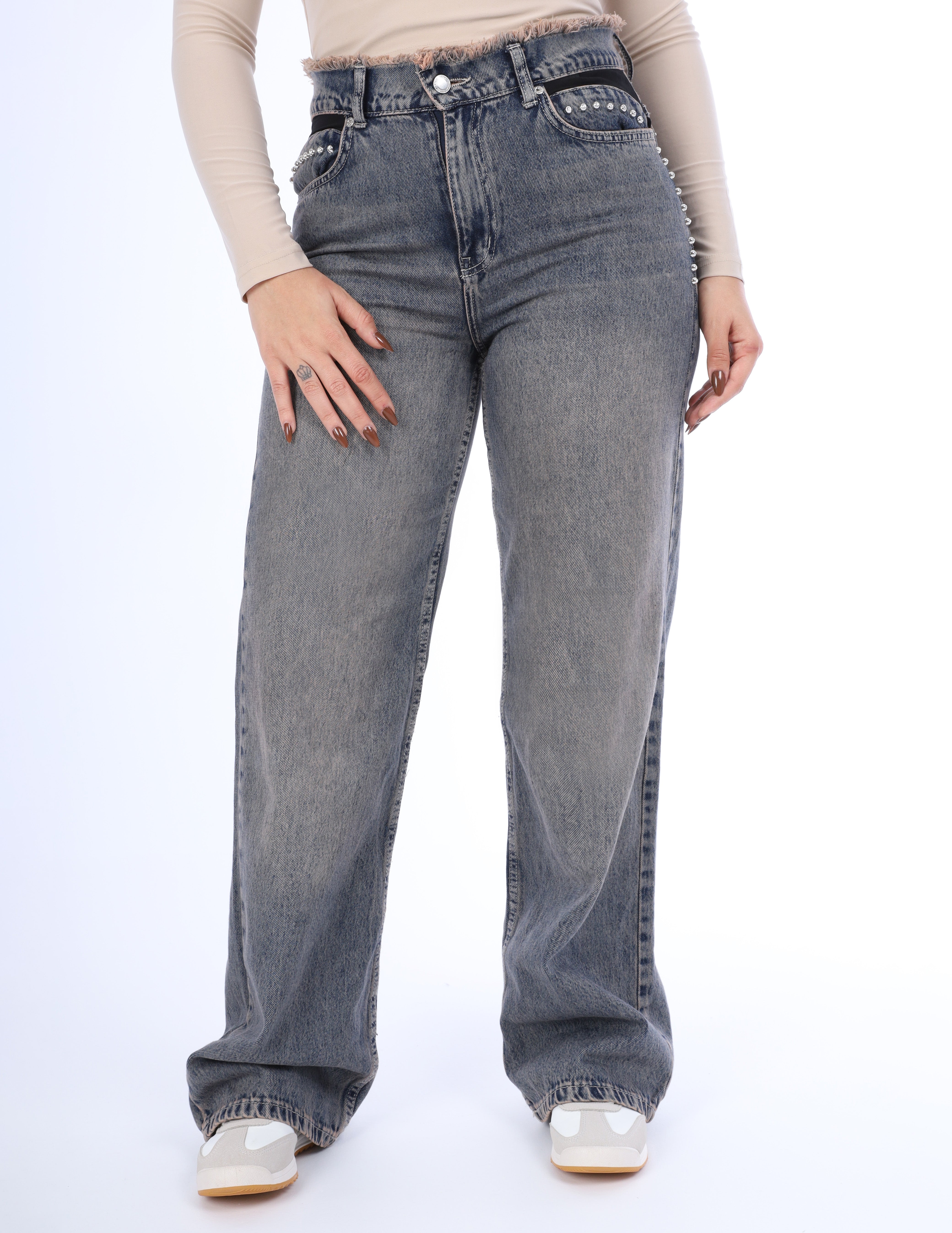 High-Waisted Wide-Leg Jeans w1710TR03