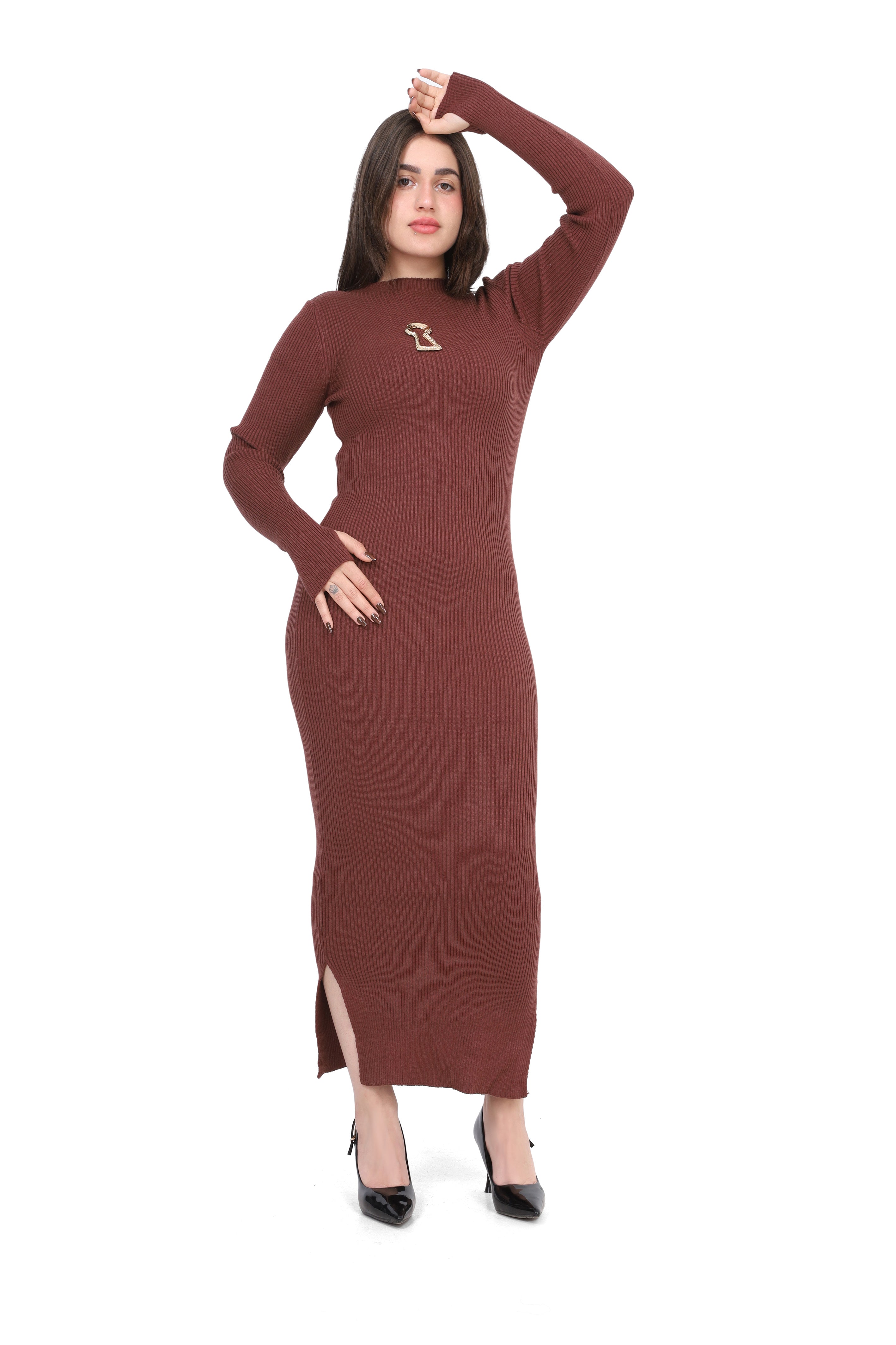 Elegant Bodycon Midi Dress w17502000