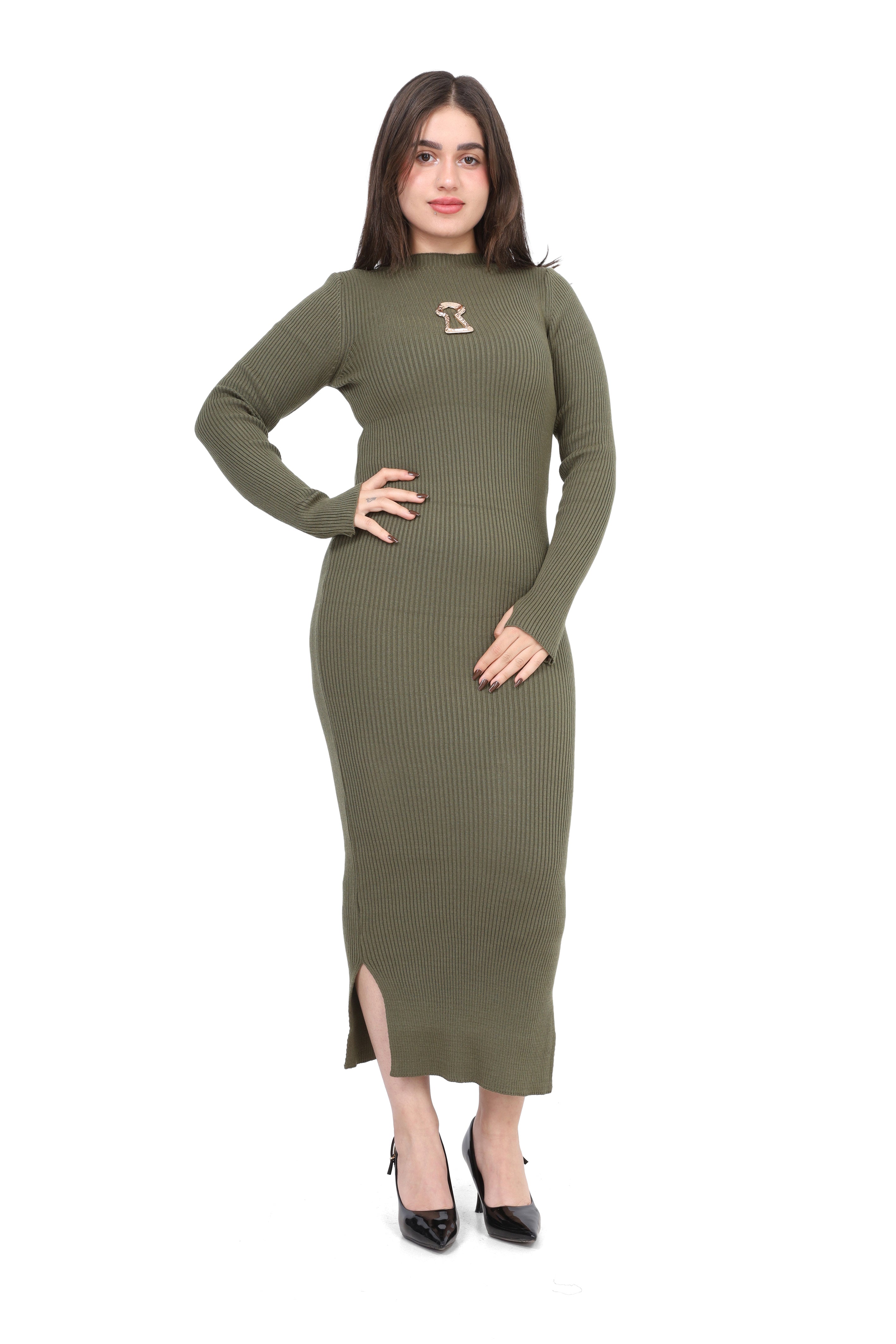 Elegant Bodycon Midi Dress w17502000