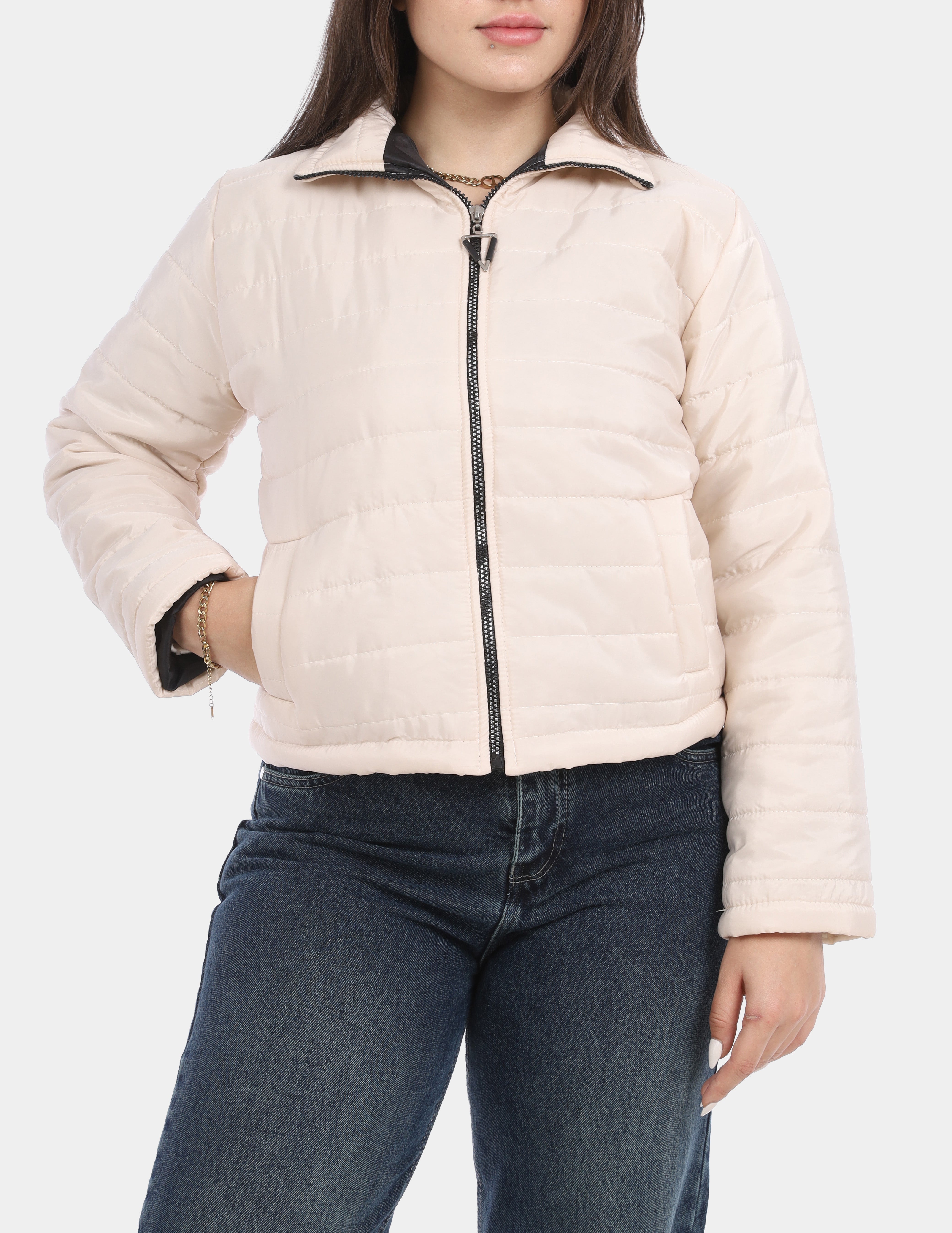 Puffer Jacket With Zipper w750301