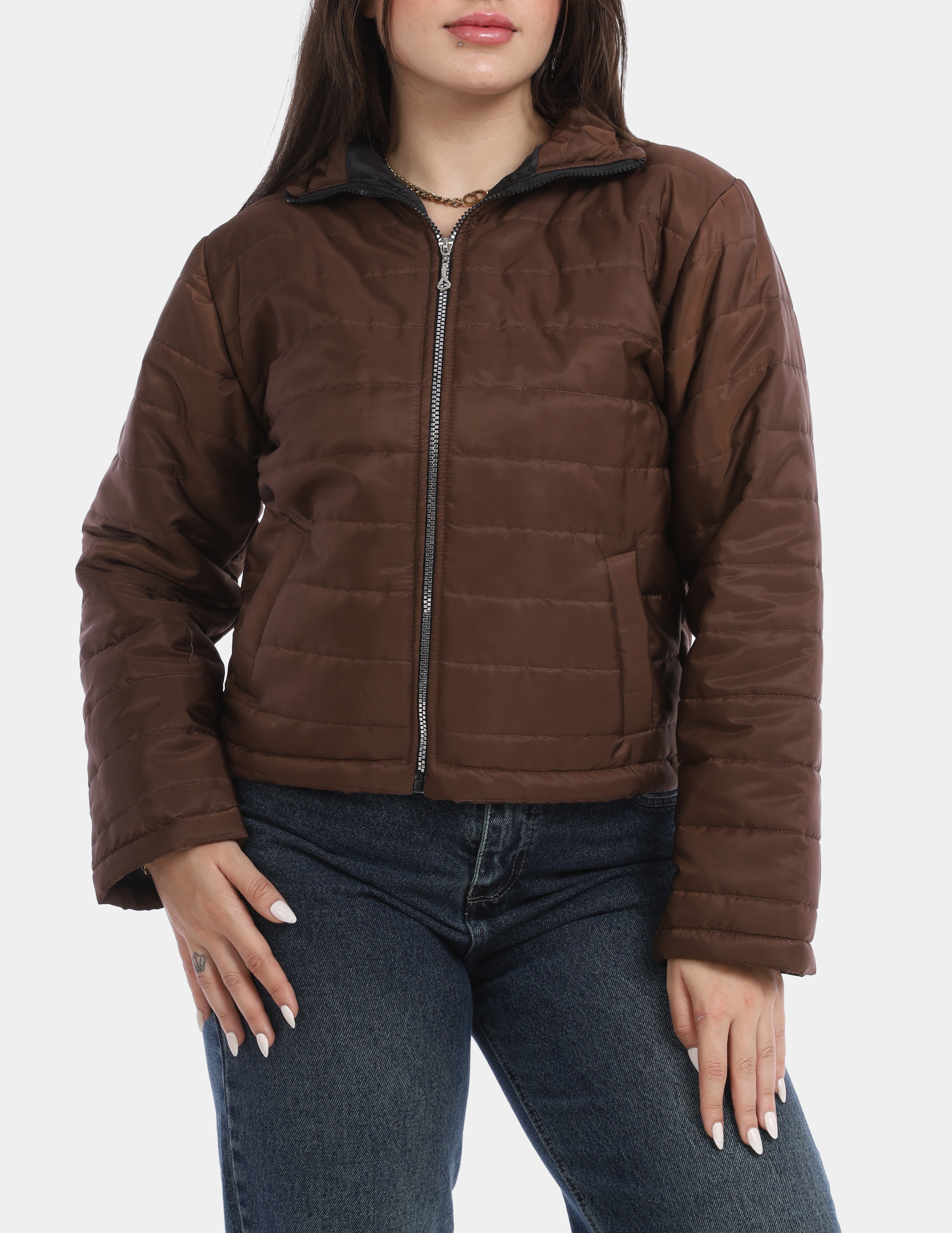 Puffer Jacket With Zipper w750301
