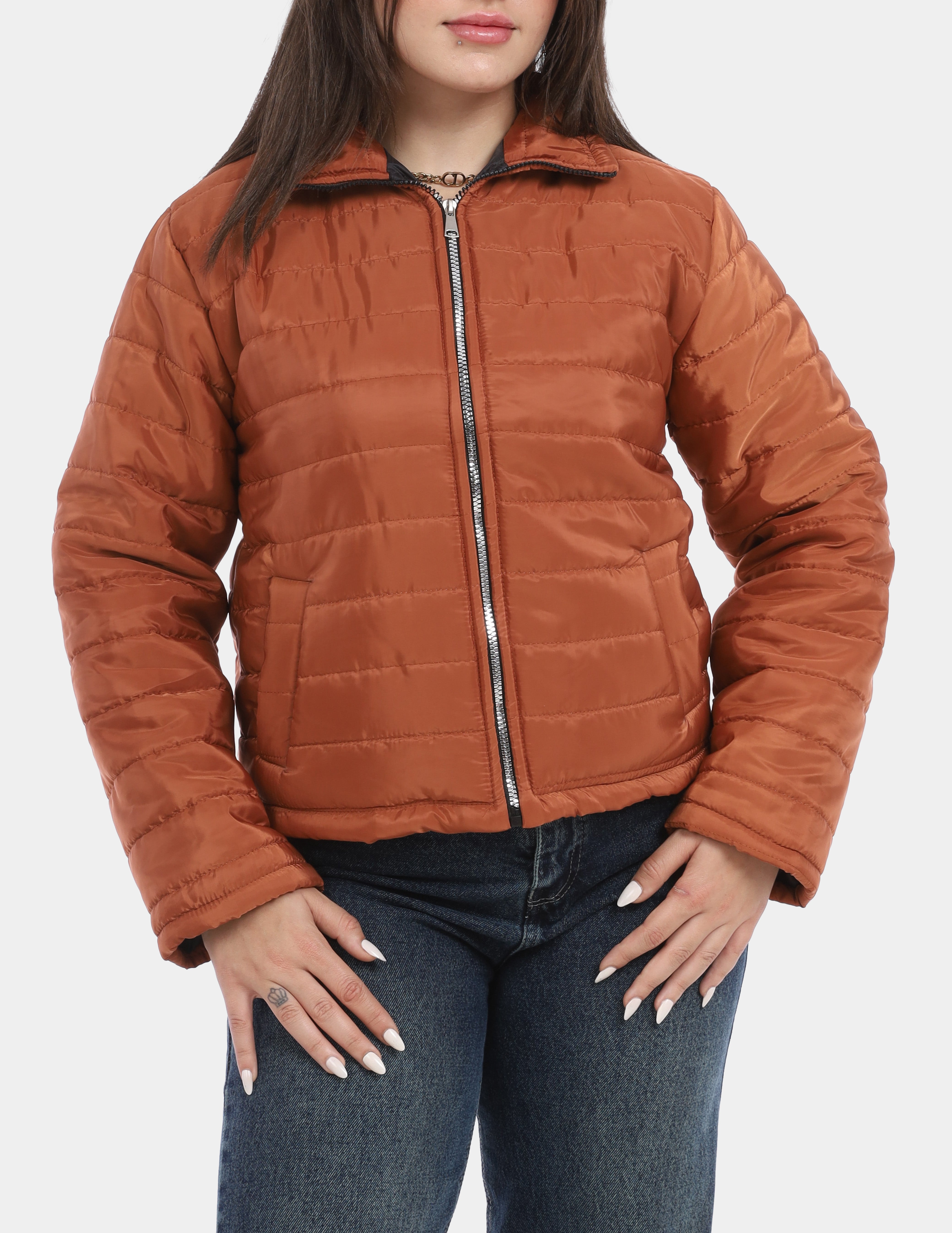 Puffer Jacket With Zipper w750301
